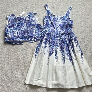 Donna Morgan x Anthropologie Two Piece Floral Dress